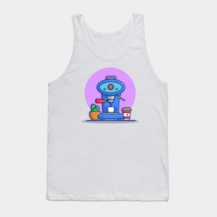 Coffee Machine Pod, Mug, Cup And Cactus Tank Top